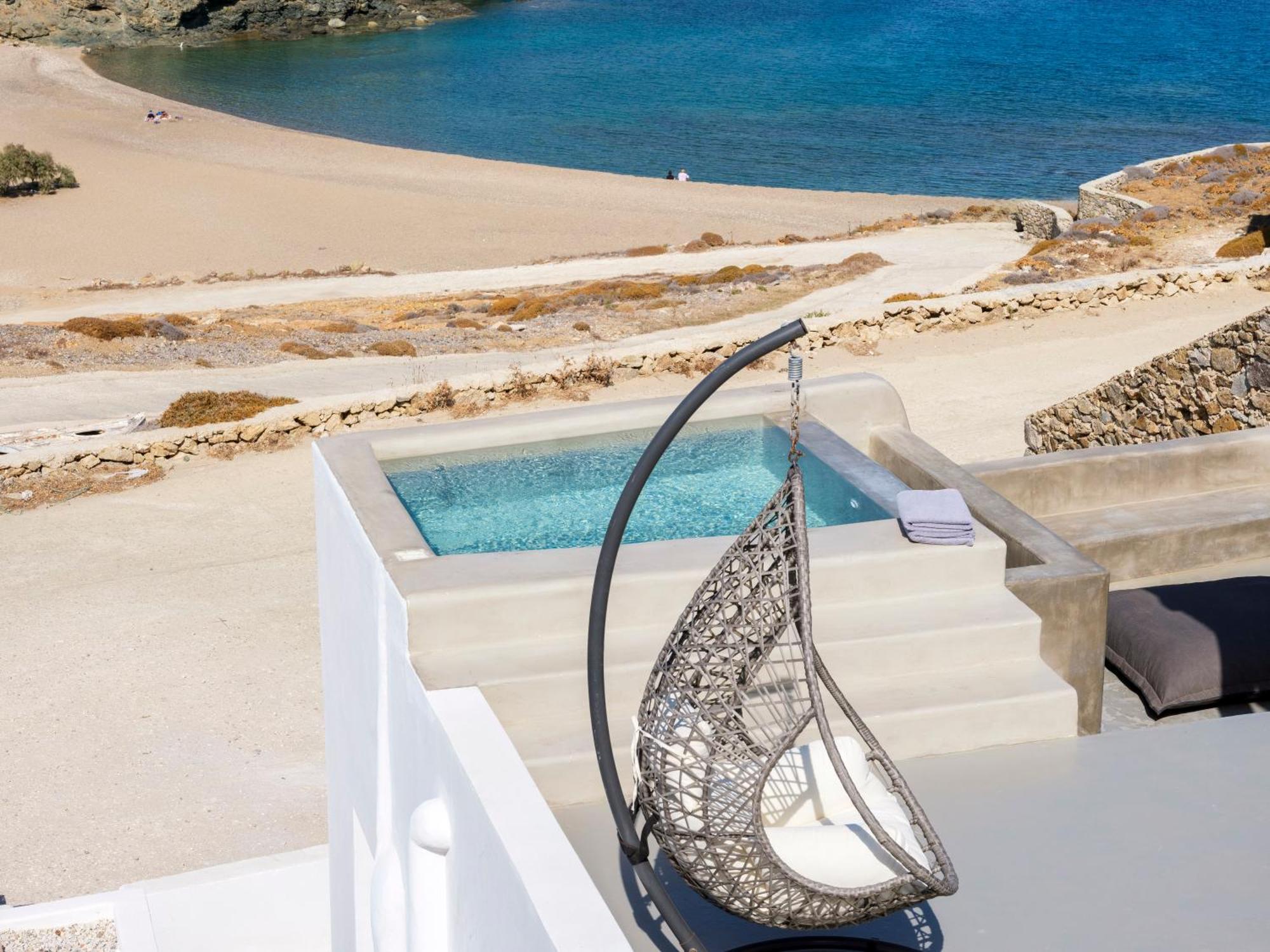 Sea Rock & Sky Private Mykonos Residence Merchia Beach Exterior photo
