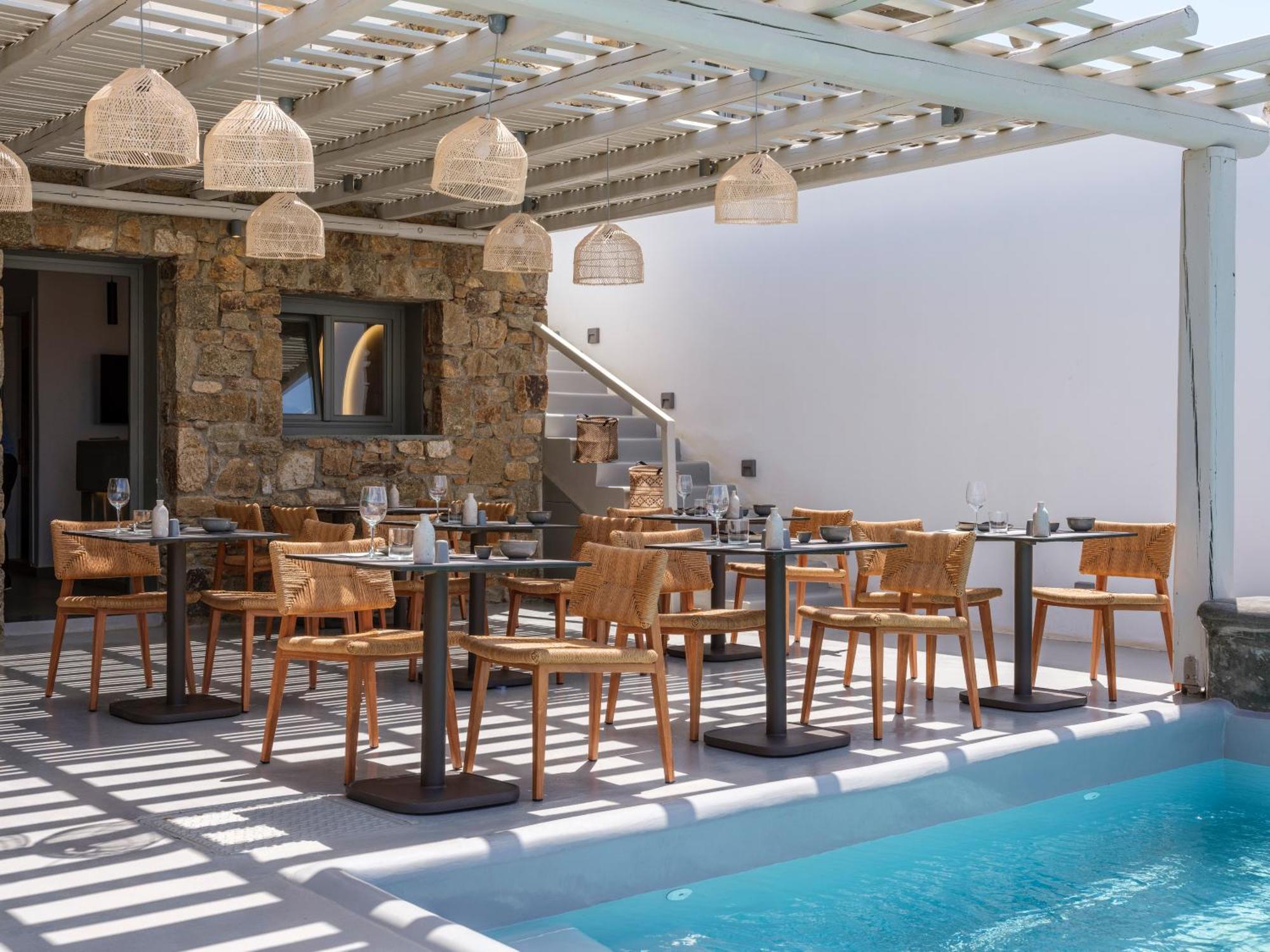Sea Rock & Sky Private Mykonos Residence Merchia Beach Exterior photo