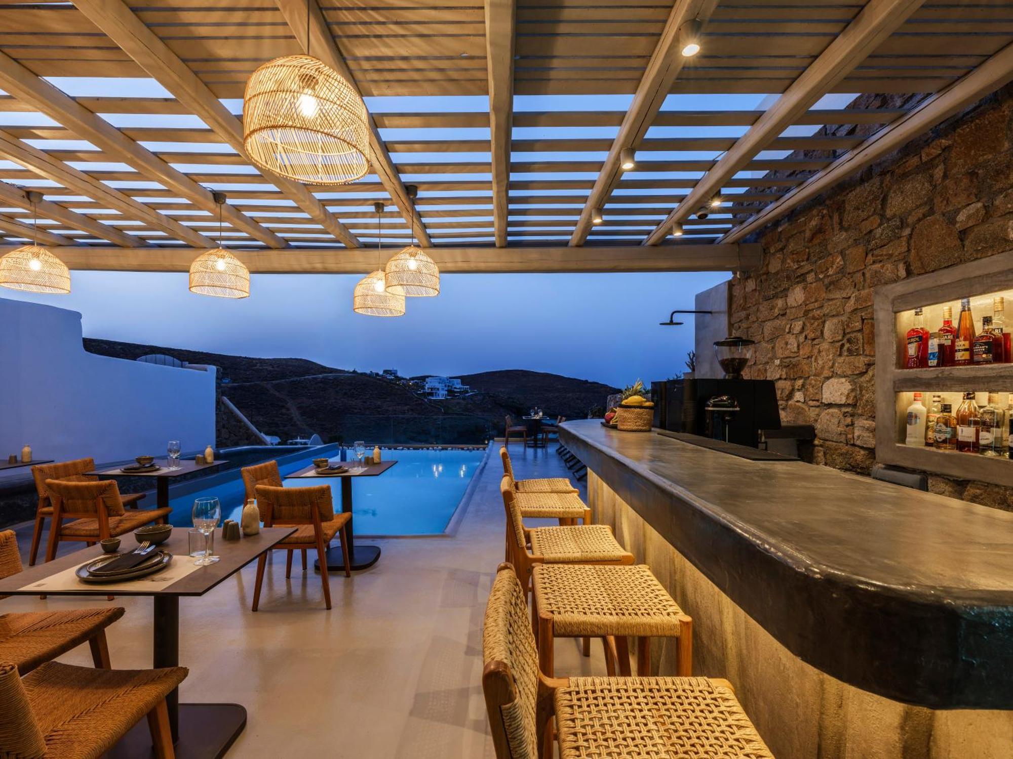 Sea Rock & Sky Private Mykonos Residence Merchia Beach Exterior photo