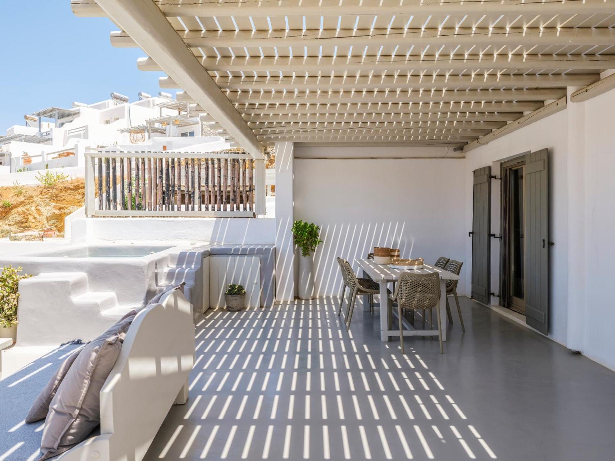 Sea Rock & Sky Private Mykonos Residence Merchia Beach Exterior photo