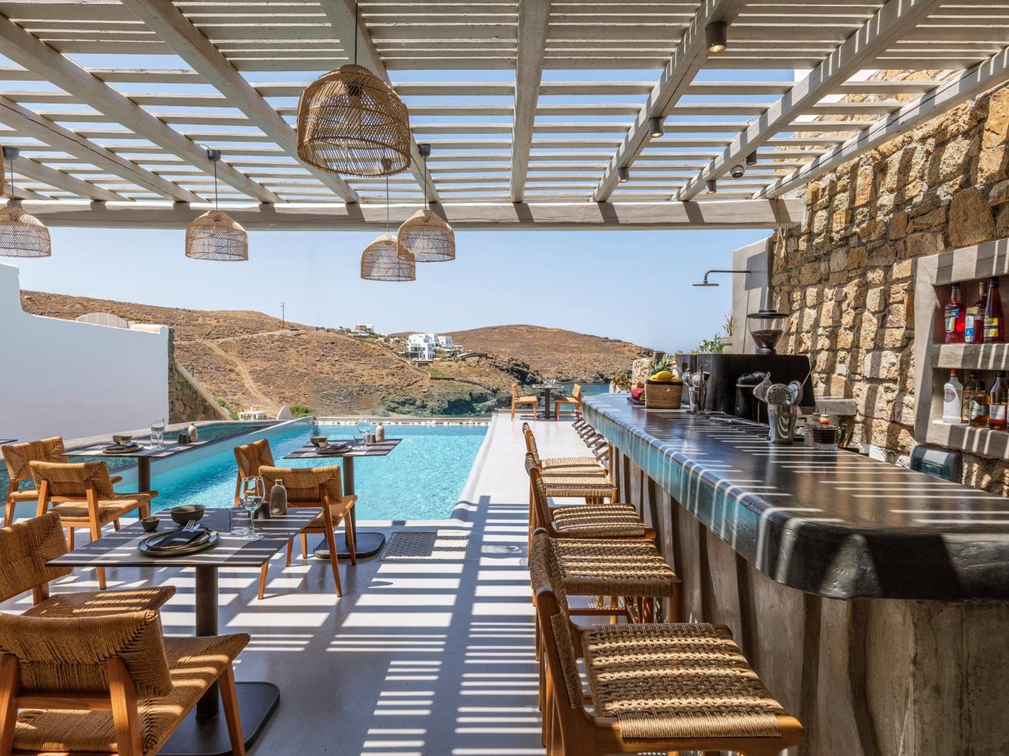 Sea Rock & Sky Private Mykonos Residence Merchia Beach Exterior photo
