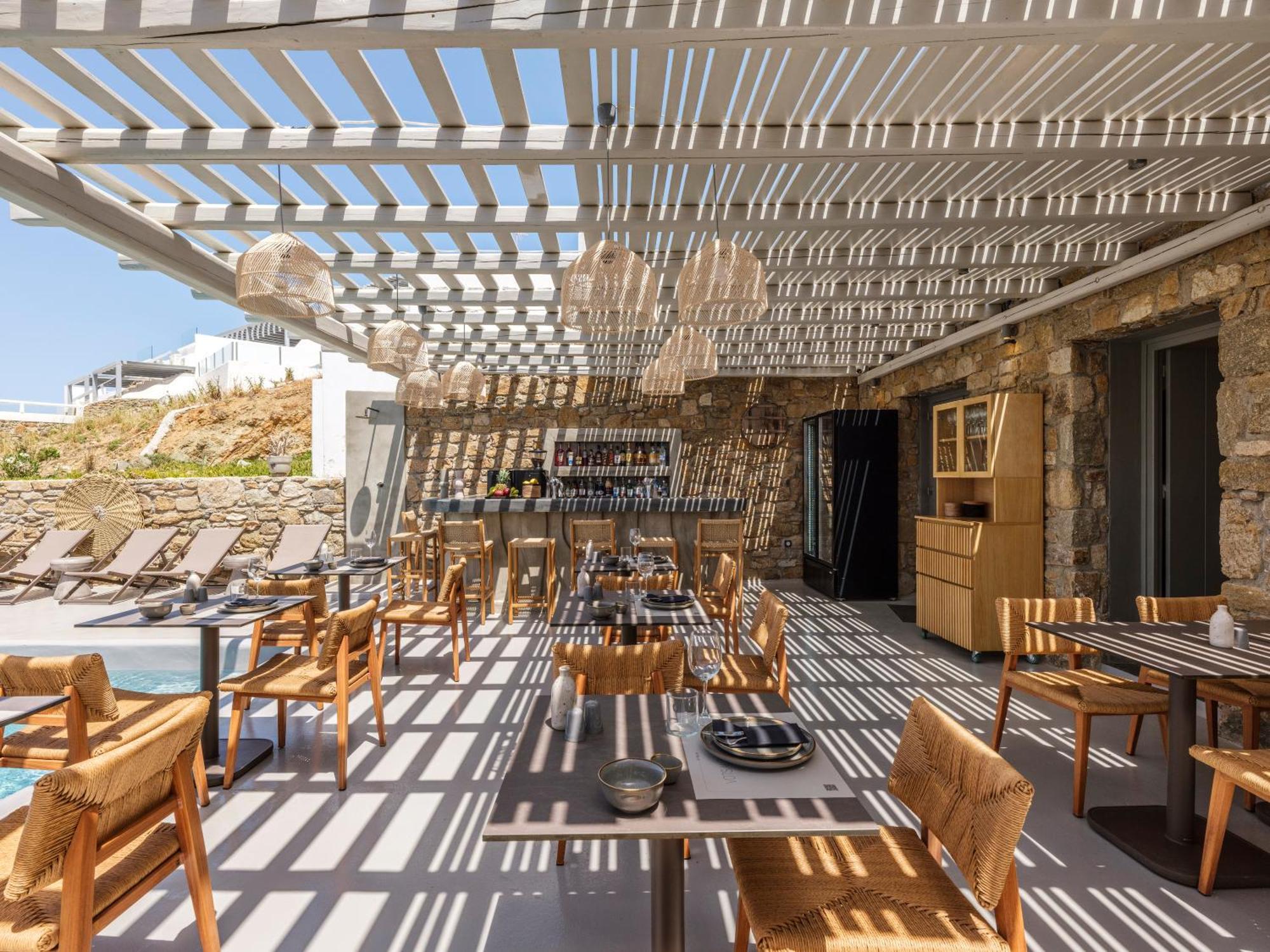 Sea Rock & Sky Private Mykonos Residence Merchia Beach Exterior photo