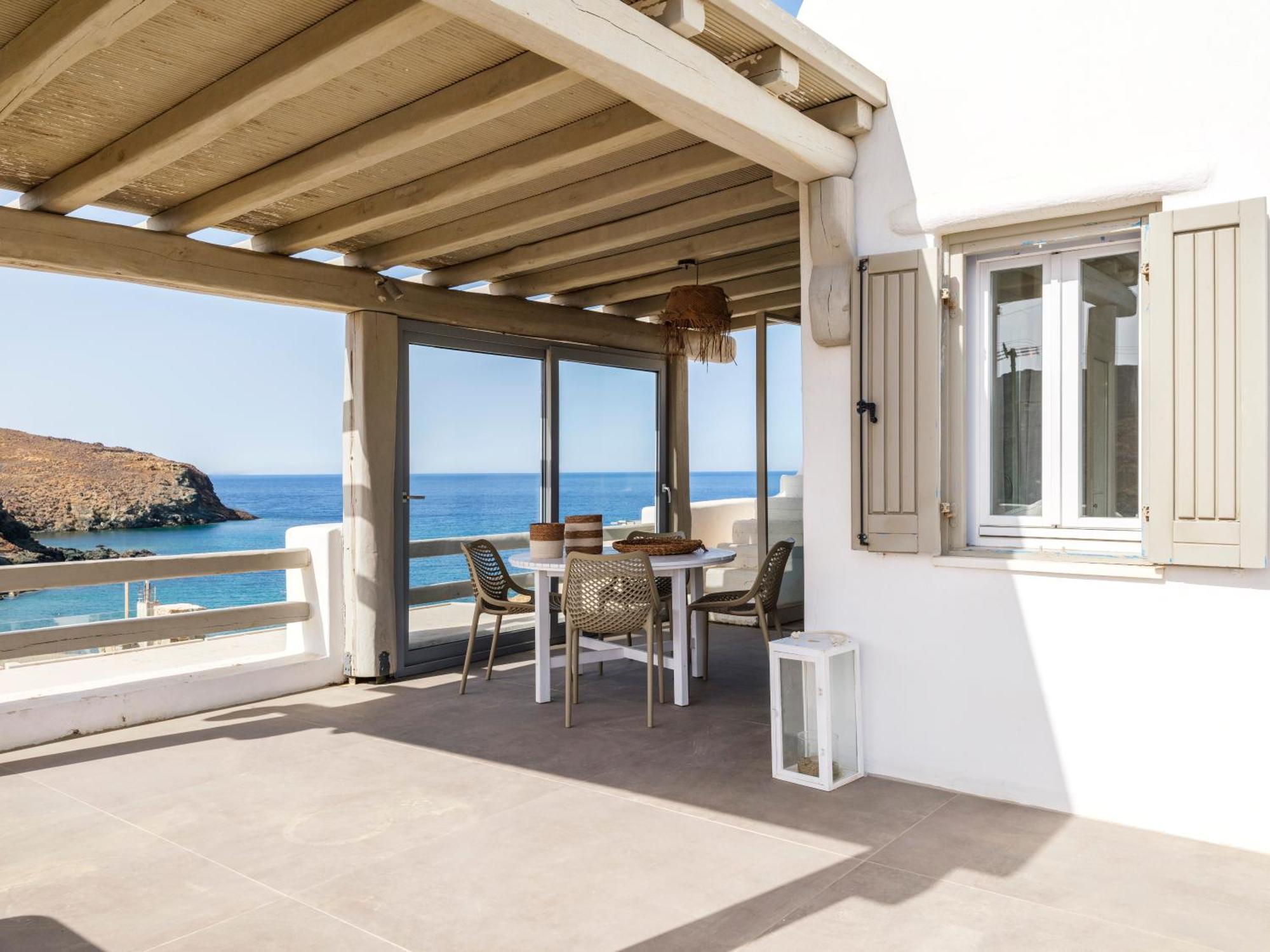 Sea Rock & Sky Private Mykonos Residence Merchia Beach Exterior photo