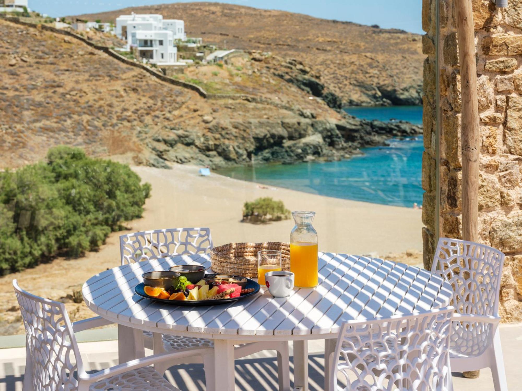 Sea Rock & Sky Private Mykonos Residence Merchia Beach Exterior photo