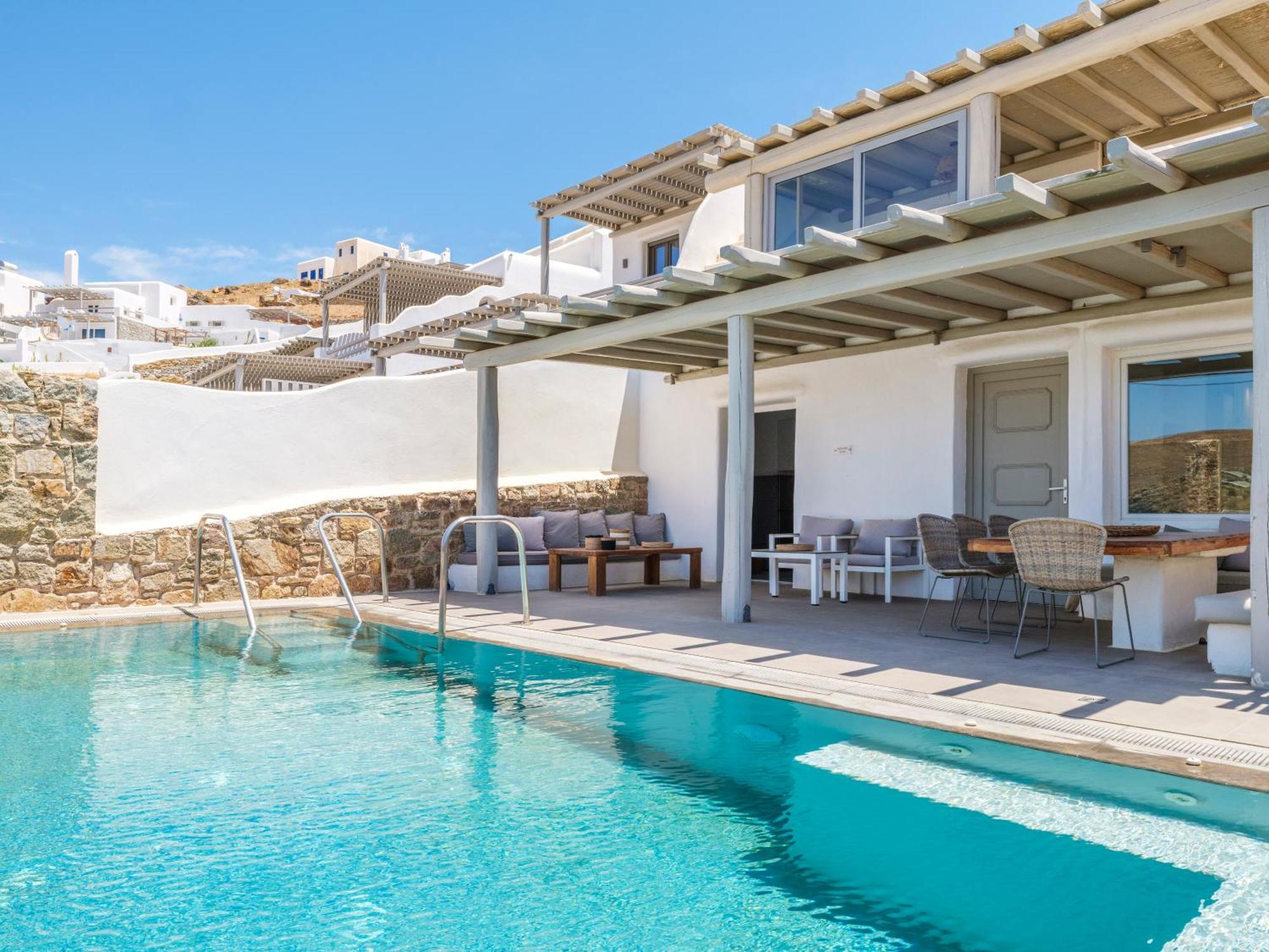 Sea Rock & Sky Private Mykonos Residence Merchia Beach Exterior photo